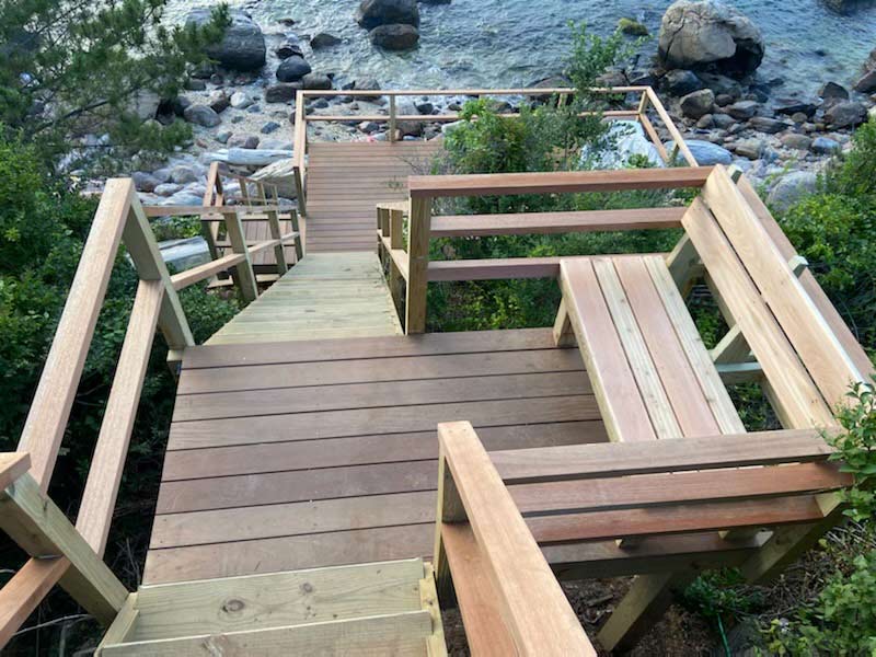 Bluff stairs to access your beach